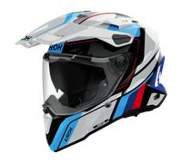 Casco Touring Airoh Commander 2 Skip Bianco Rosso Lucido M