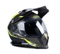 Just1 J14 Adventure Line Casco motocross, nero-giallo, taglia XS