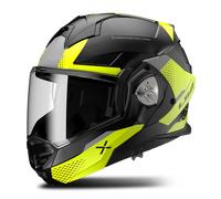 LS2 FF901 Advant X Oblivion, casco modulare 3XL male Opaco Nero/Grigio/Giallo Fluo