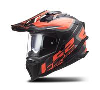 Casco Adventure LS2 MX701 Explorer Alter Opaco Opaco Nero/Fluo ArancioS Opaco Nero,Fluo Arancio