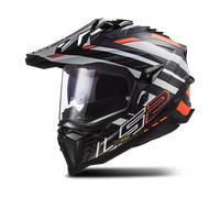 Casco Adventure LS2 MX701 EXPLORER C EDGE Nero/Fluo ArancioL Nero,Fluo Arancio