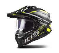 Casco Integrale Touring Carbonio Ls2 Mx701 Explorer C Edge Nero Lucido H-V Giallo Titanio 3XL