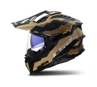 LS2 MX701 Explorer Carbon Trick, casco avventura XL male Nero/Marrone/Beige