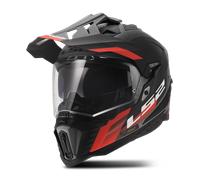 Casco Integrale Touring Ls2 Mx701 Explorer Hexa Nero Rosso Grigio Opaco L