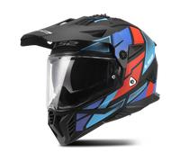 Casco Integrale On-Off Touring Ls2 MX702 Pioneer II Block Nero Rosso Blu Opaco XL