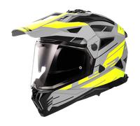 LS2, Casco Moto Cross PIONEER II NAMIB Grey H-V Yellow, S