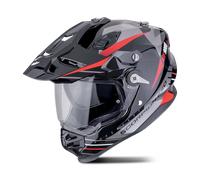 Scorpion ADF-9000 Air Feat Casco da motocross, nero-rosso-argento, taglia XL per maschi