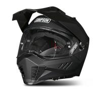 Simpson Xcursion Bandit Solid, casco avventura XL female Nero Opaco