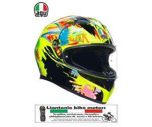 CASCO AGV INTEGRALE DOPPIA VISIERA K3 VALENTINO ROSSI WINTER TEST 2019 E22.06