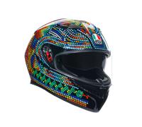 CASCO AGV INTEGRALE K3 REPLICA VALENTINO ROSSI WINTER TEST 2018 DOPPIA VISIERA