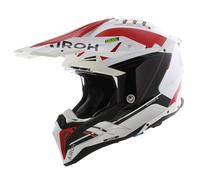 Casco Airoh Aviator 3 AMS² Saber rosso lucido bianco nero