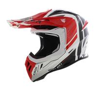 Casco Airoh Aviator Ace 2 MX Engine - bianco lucido rosso nero