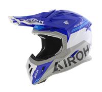 Casco Airoh Aviator Ace 2 MX Fury blu lucido bianco grigio