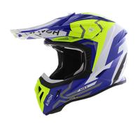 Casco Airoh Aviator Ace 2 MX Ground - bianco lucido blu giallo