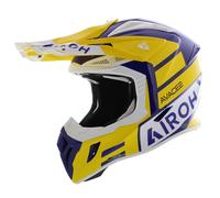 Casco Airoh Aviator Ace 2 MX Sake - giallo lucido bianco viola