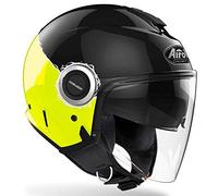 CASCO AIROH HELIOS FLUO BLACK/YELLOW GLOSS XS