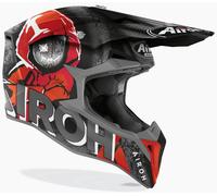 Casco Airoh modello Wraap Alien Red Matt Nero Rosso Opaco Taglia L
