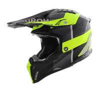 Casco Airoh MX Aviator 3 AMS² Monarch grigio opaco nero giallo fluo