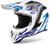 Airoh Aviator Ace 2 Ground Casco da motocross, bianco-blu, taglia XS per maschi