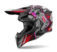 CASCO AIROH OFFROAD WRAAAP CYBER RED MATT XS