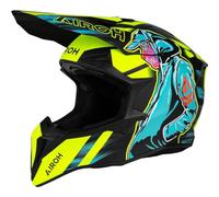 CASCO AIROH OFFROAD WRAAAP CYBER YELLOW MATT M