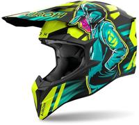 CASCO AIROH OFFROAD WRAAAP CYBER YELLOW MATT XL