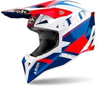 CASCO AIROH OFFROAD WRAAAP FEEL BLUE/RED GLOSS L