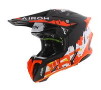 Casco Airoh Twist 3.0 MX Dirt nero opaco arancione rosso