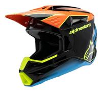 Casco Alpinestars SM3 Fray Per Giovani Sm Lucido Nero/Arancione/Giallo