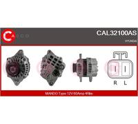 CASCO Alternatore Generatore 60A 12V Per Hyundai Atos 1.0I CAL32100AS