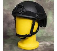 Casco Antiproiettile NIJ IIIA 3A VELOCE MICH Taglio Basso Taglio Alto BOA CAM FIT Dial EPIC Liner Casco Balistico Tattico MICH2000 (Color : FAST-BK, Size : L)