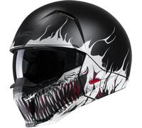 Casco aperto con maschera HJC i20 Scraw MC5SF rosso-bianco-nero Saldi S