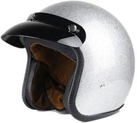 Casco Aperto Moto E Casco Moto Chopper Scooter 3/4 Open Face Casco Moto Casco DOT, CC06, S/Suitable for Head circumference/55-56cm