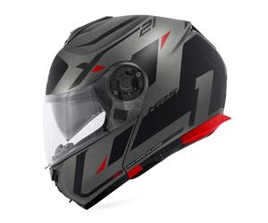 Casco Apribile Givi X.21 EVO NUMBER Titanio opaco / Nero / Rosso