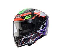 Caberg Avalon X Gurkha, casco integrale L male Opaco Nero/Arancione/Verde/Lilla