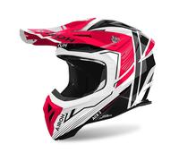 Airoh Aviator Ace 2 Engine, casco a croce M male Bianco/Nero/Rosso