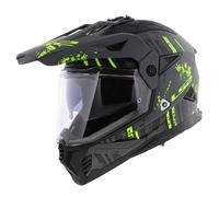 Casco avventura LS2 MX702 Pioneer II Crazy grigio opaco nero giallo