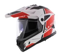 Casco Adventure LS2 MX702 Pioneer II Hill Bianco/Rosso3XL Bianco,Rosso
