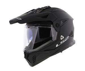 Casco avventura LS2 MX702 Pioneer II nero opaco massiccio