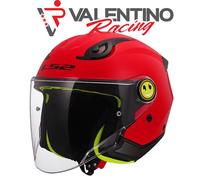 CASCO BABY BAMBINO LS2 OF622 FUNNY II ROSSO LUCIDO SOLID RED MIS. M 49/50 cm