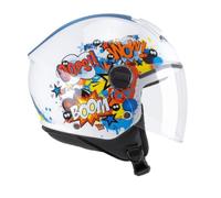 CASCO BAMBINO CGM 261 MINI COMICS Colore Blu Bianco OMOLOGAZIONE 22-06