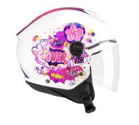 CASCO BAMBINO CGM 261 MINI COMICS Colore Fucsia Bianco OMOLOGAZIONE 22-06
