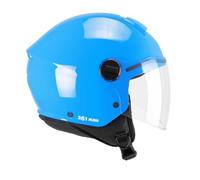 CASCO BAMBINO CGM 261 MINI MONO Celeste Lucido Con Adesivi OMOLOGAZIONE 22-06