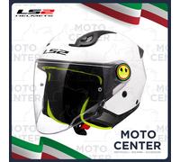 CASCO BAMBINO LS2 OF622 NEW FUNNY II BIANCO LUCIDO TAGLIA M (49-50 Cm.)