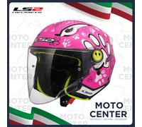 CASCO BAMBINO LS2 OF622 NEW FUNNY II PAWS ROSA TAGLIA M (49-50 Cm.)
