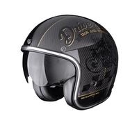 Scorpion Belfast Carbon Evo Zippy, casco aperto XL female Nero/Oro