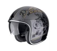 Scorpion Belfast Evo Drive Fast Casco Jet, nero-grigio-oro, taglia S per maschi