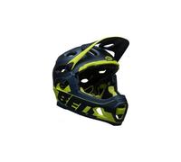 Casco bell super dh mips con sottogola rimovibile blu giallo 2021