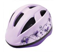 Casco Bici Bambina Viola Flowers 48-52cm - Sicurezza Certificata EN1078