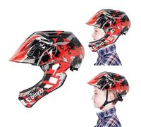 Casco Bici Bambino Integrale Caschetti per Bambini Caschi Integrali MTB Ragazzi Ragazza Caschetto Bici con Protezione Mento Staccabile per Skateboarding Roller Skating